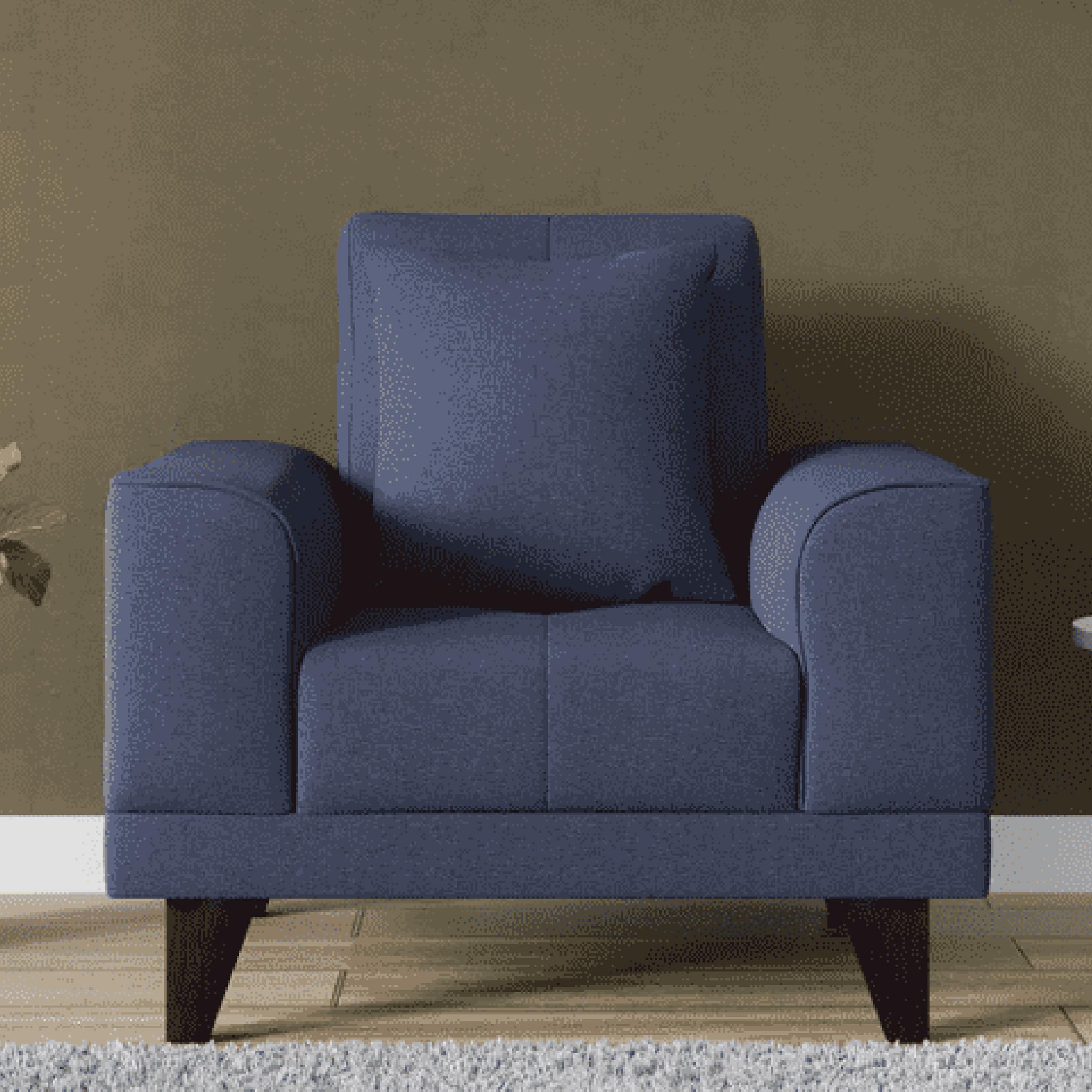 Arco One Seater Sofa in Navy Blue Colour