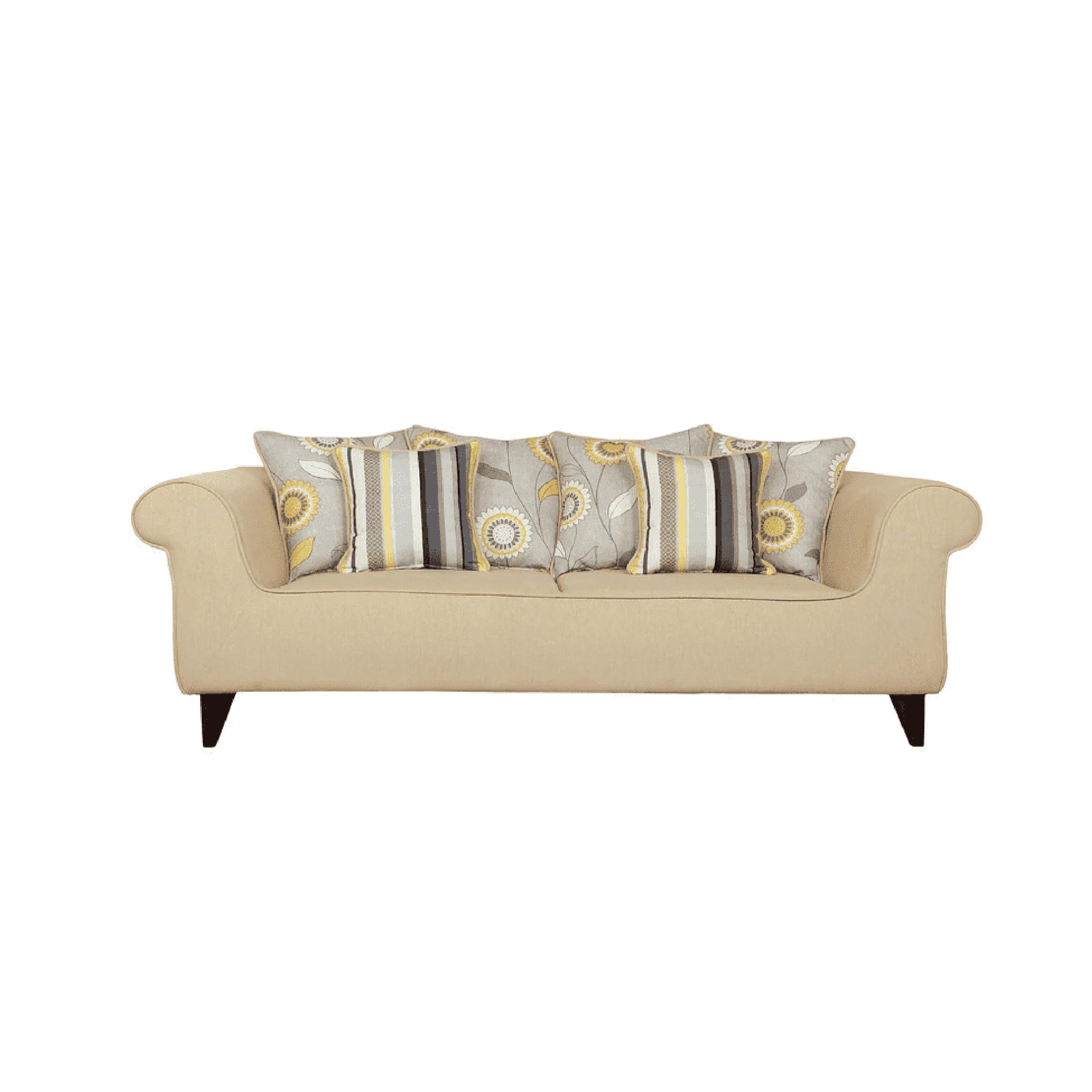 Salerno Three Seater Sofa in Beige Colour