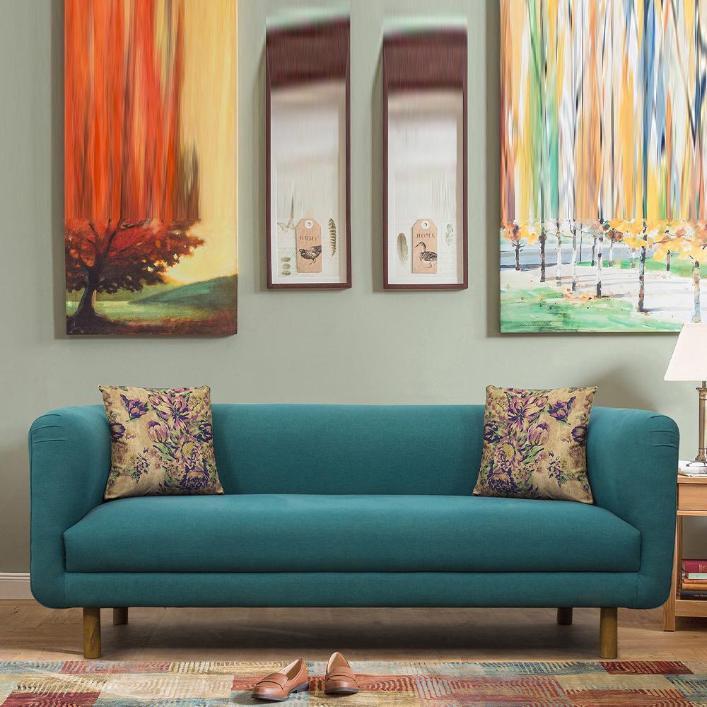 Regine Fabric Three Seater Sofas  