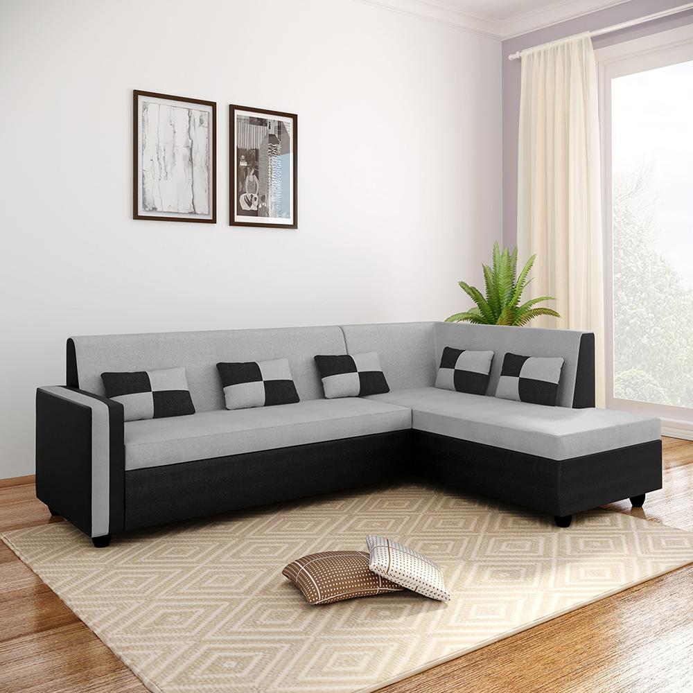 Andre Fabric L-shaped Sofas  