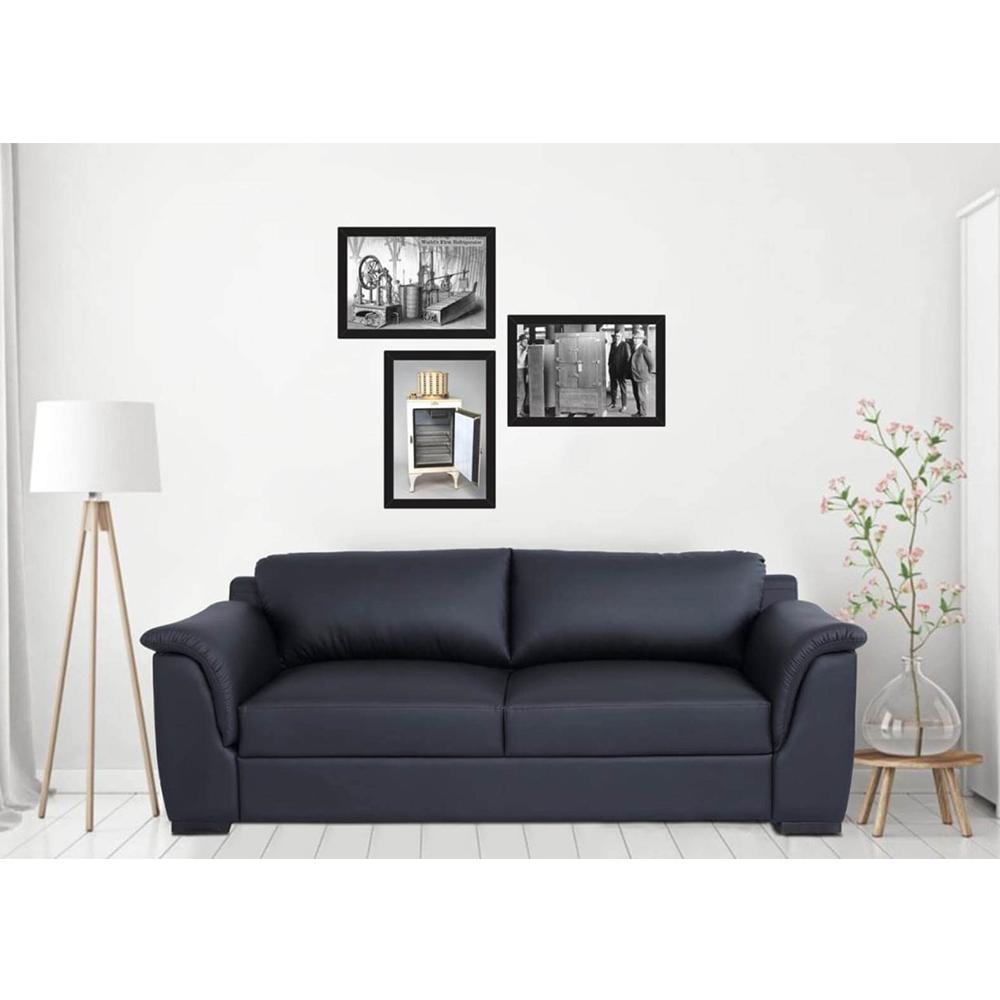 Jorge Leatherette Three Seater Sofa  