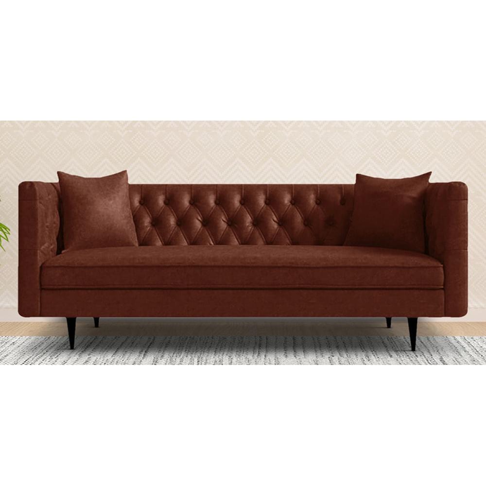 Steven Leatherette Three Seater Sofa