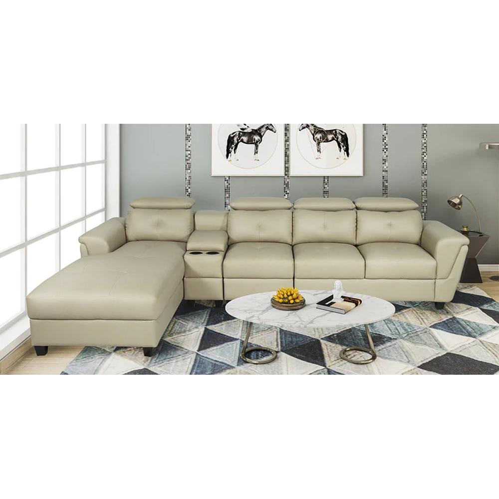 Alice Leatherette L-Shaped Sofas   