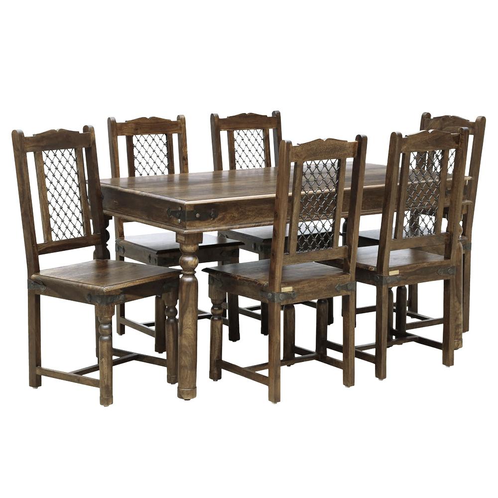 Nadia 1+6 Sheesham Wood Dining Set