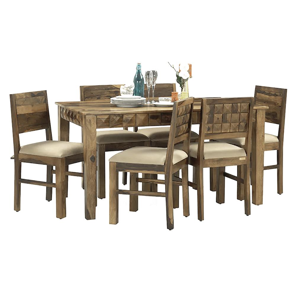 Leona 1+6 Sheesham Wood Dining Set