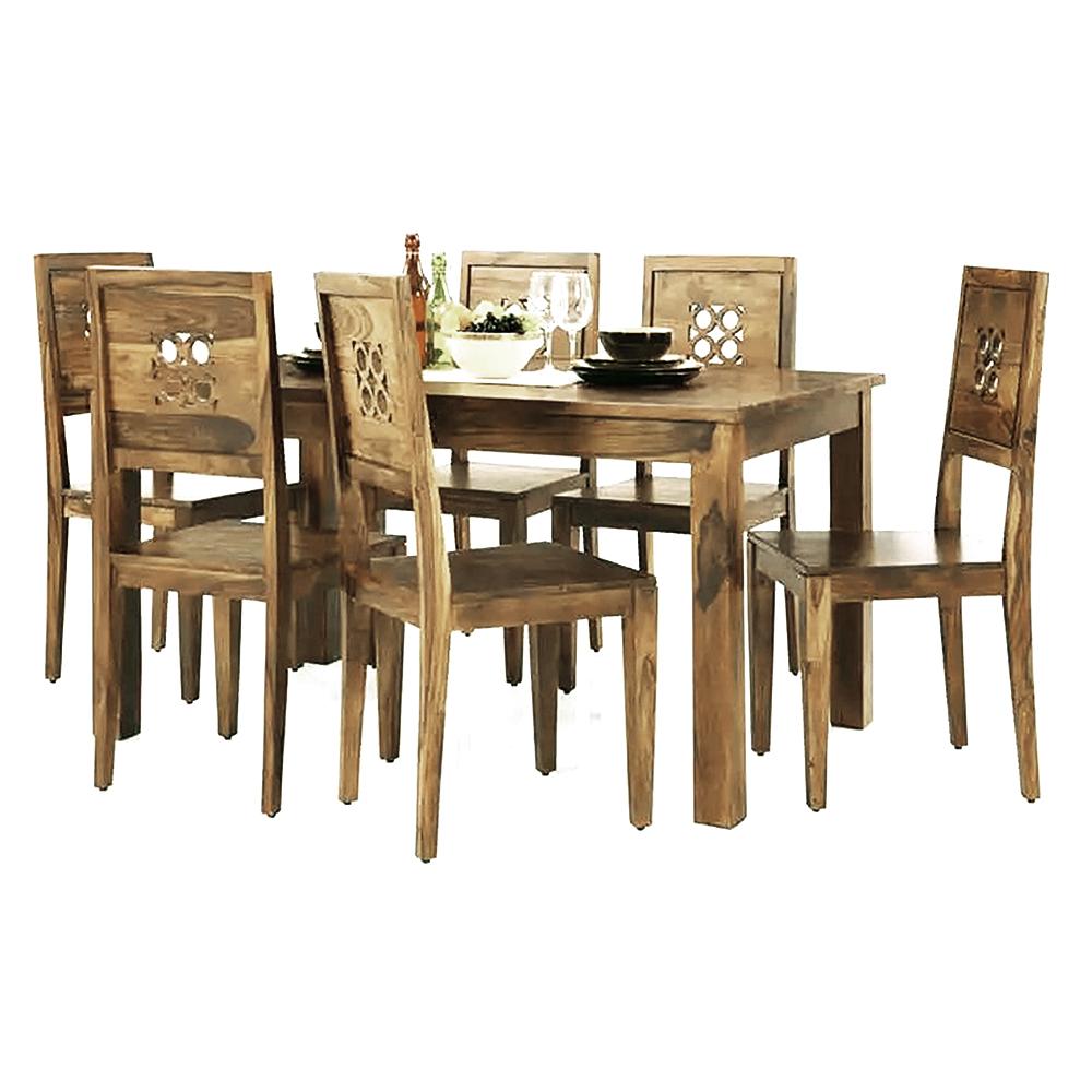 Poppy 1+6 Sheesham Wood Dining Set