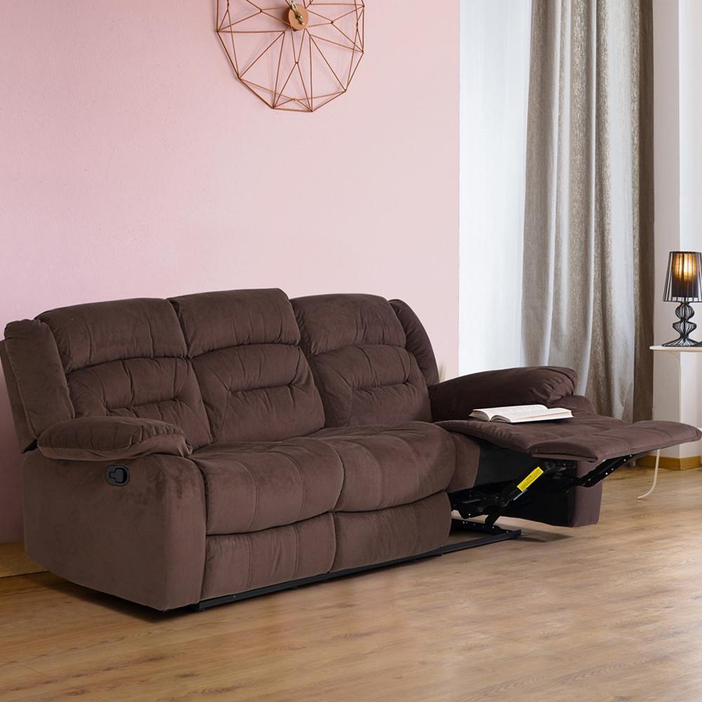 Rachel Fabric Three Seater Recliner 