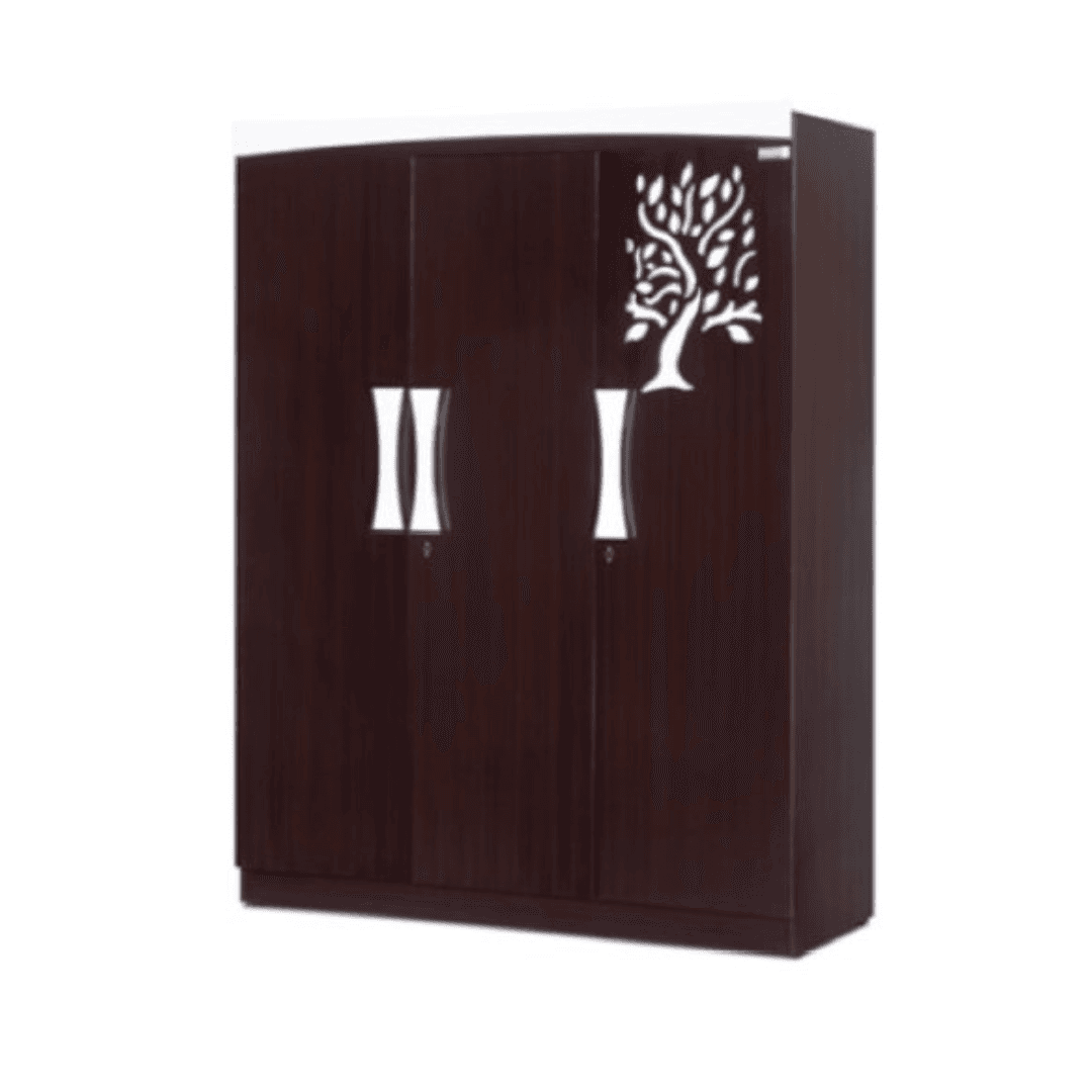 Lephis Engineered Wood 4 Door Wardrobe