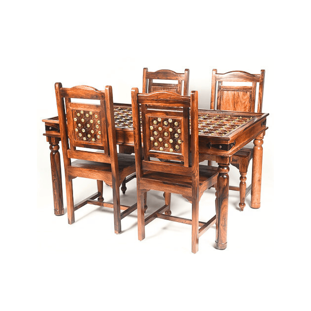 Vivan 1+4 Sheesham Wood Dining Set