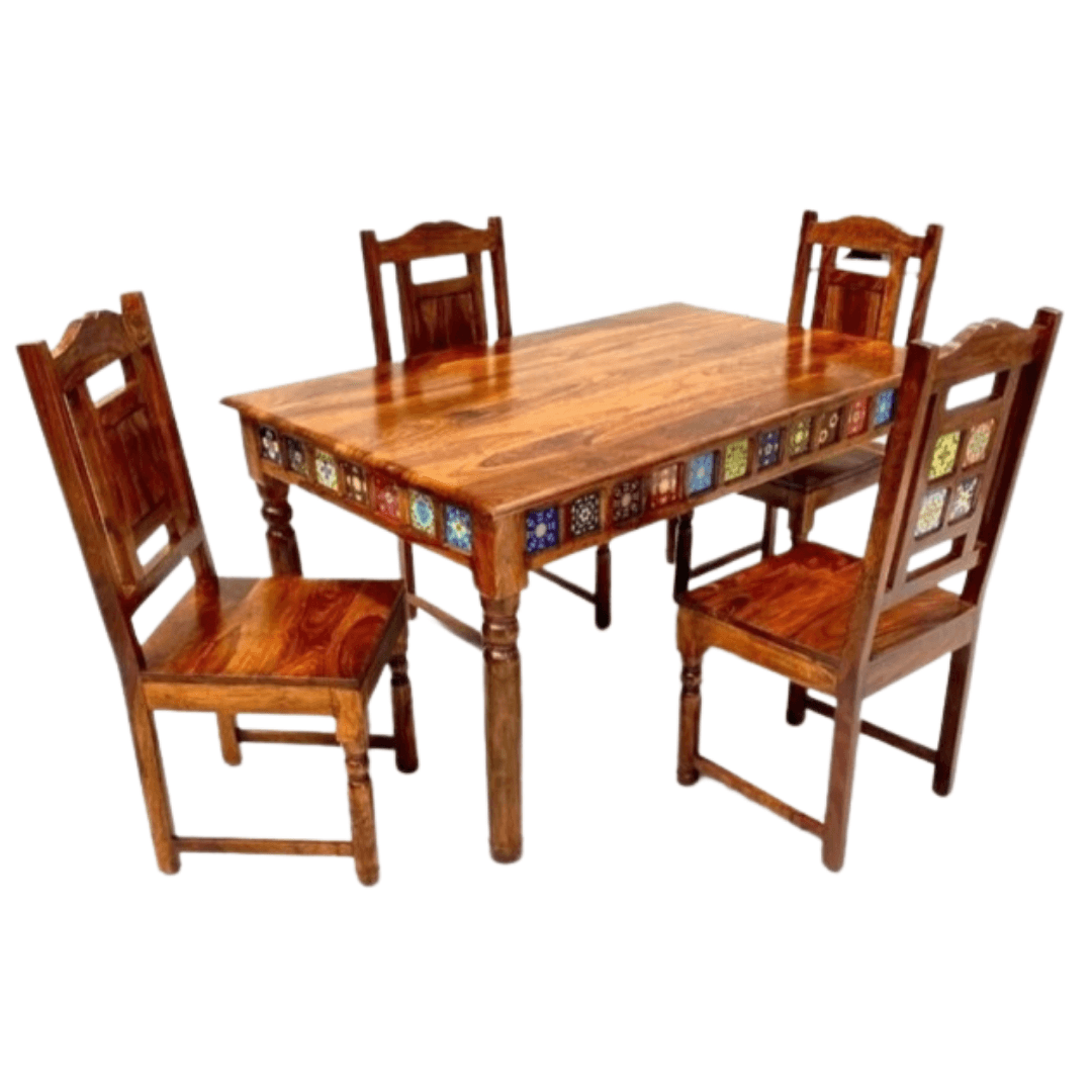 Wrangler 1+4 Sheesham Wood Dining Set