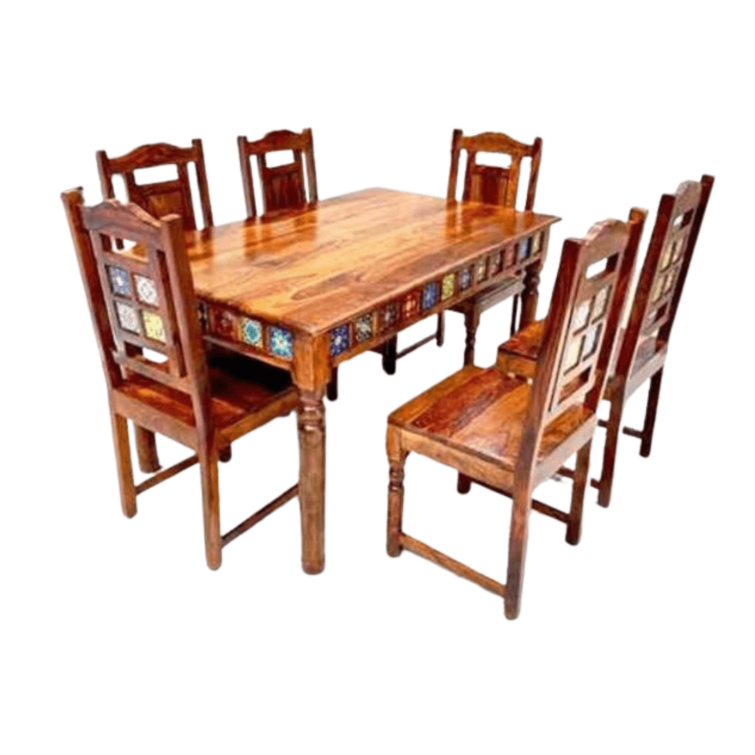 Wrangler 1+6 Sheesham Wood Dining Set