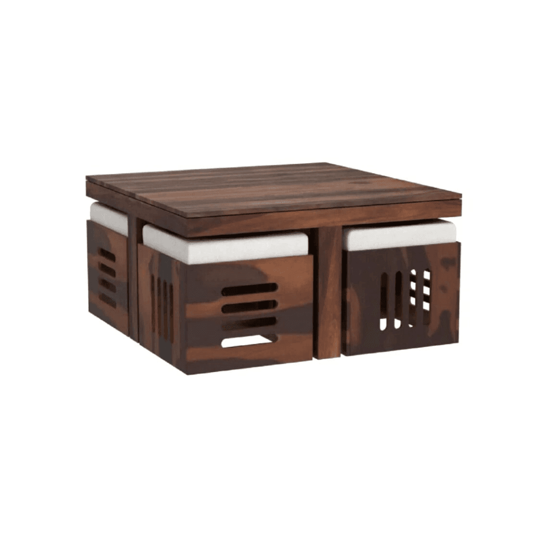 Ovince Sheesham Wood Coffee Table Set