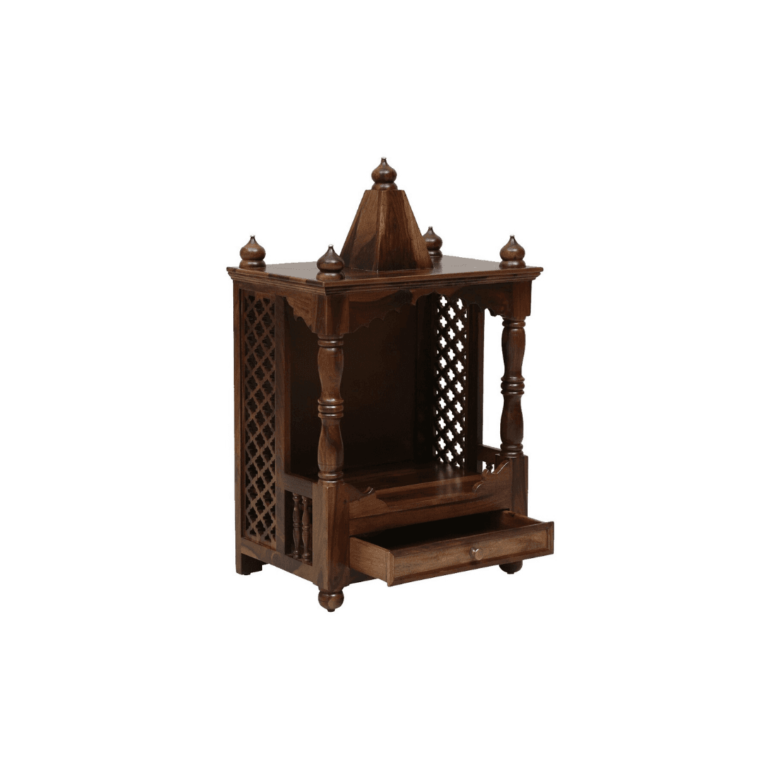 Adya Sheesham Wood Pooja Unit