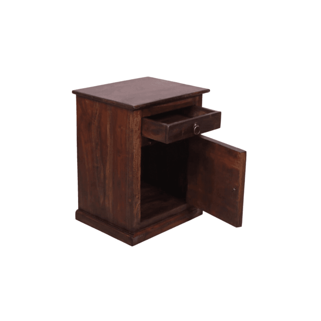 Rod Sheesham Wood Bedside Table