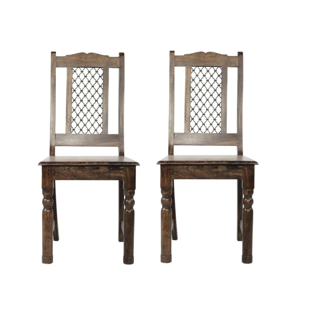 James Set of 2 Sheesham Wood Dining Chair