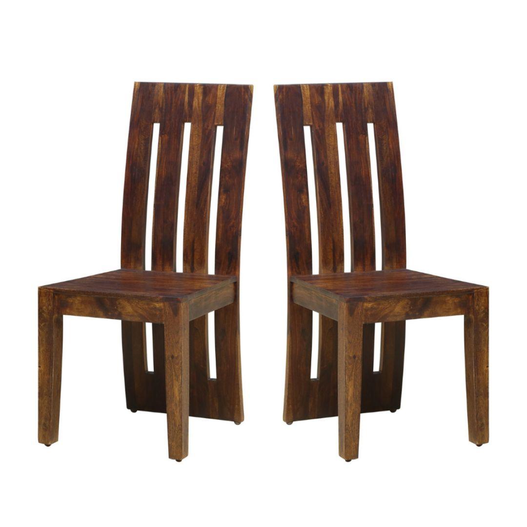King Set of 2 Sheesham Wood Dining Chair
