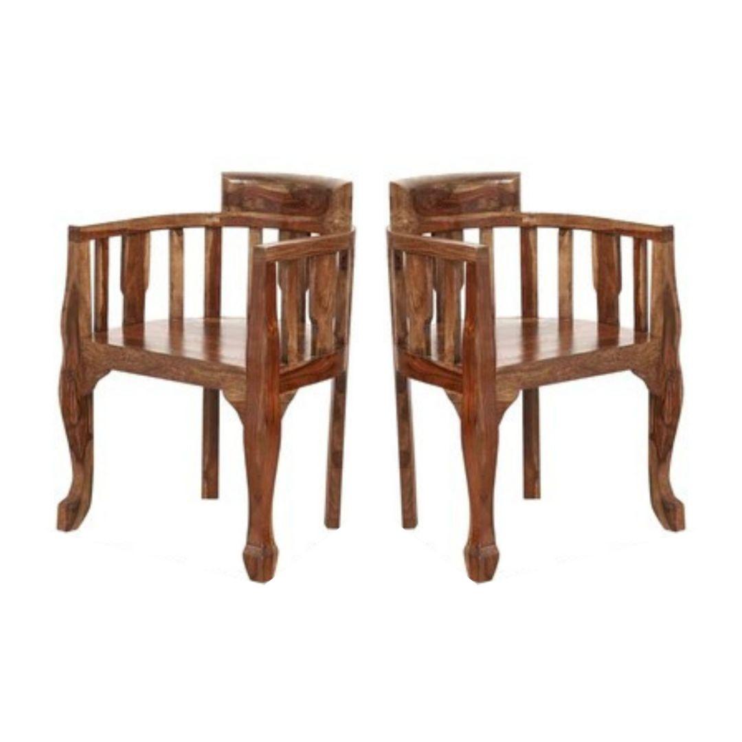 alisa Set of 2 Sheesham Wood Dining Chair