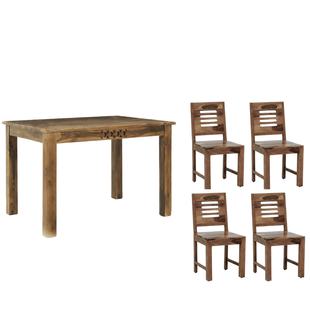 Truz 1+4 Sheesham Wood Dining Set