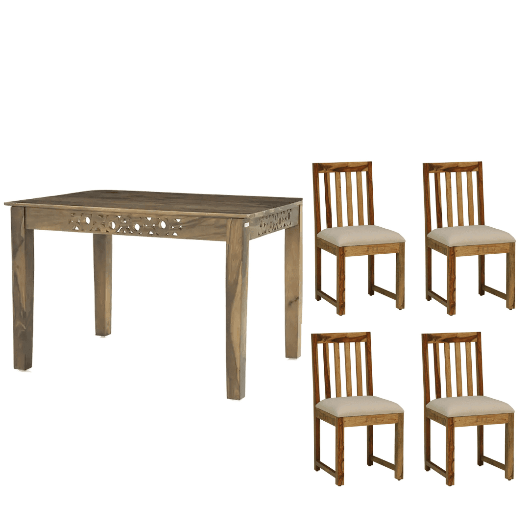 Calcus 1+4 Sheesham Wood Dining Set