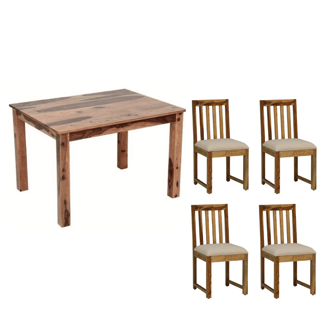 Finliv 1+4 Sheesham Wood Dining Set