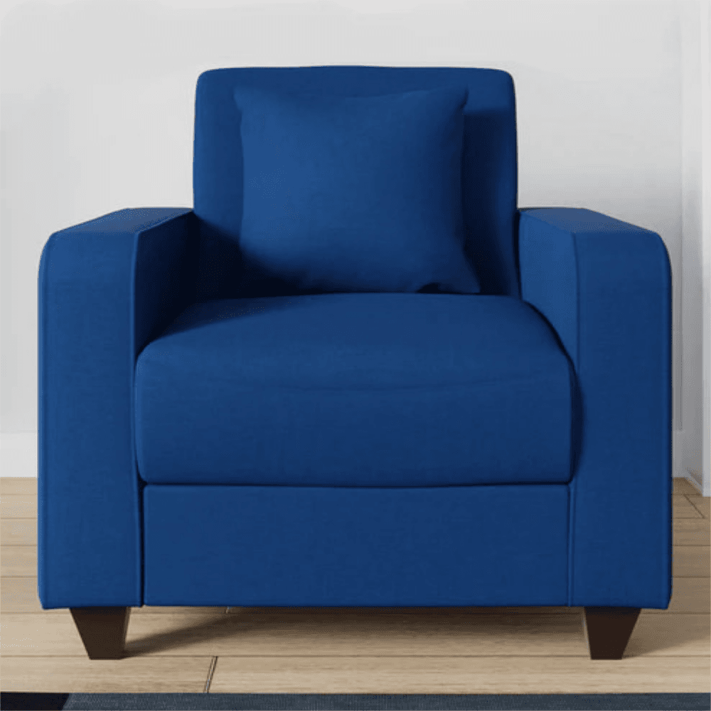 Naples One Seater Sofa in Denim Blue Colour