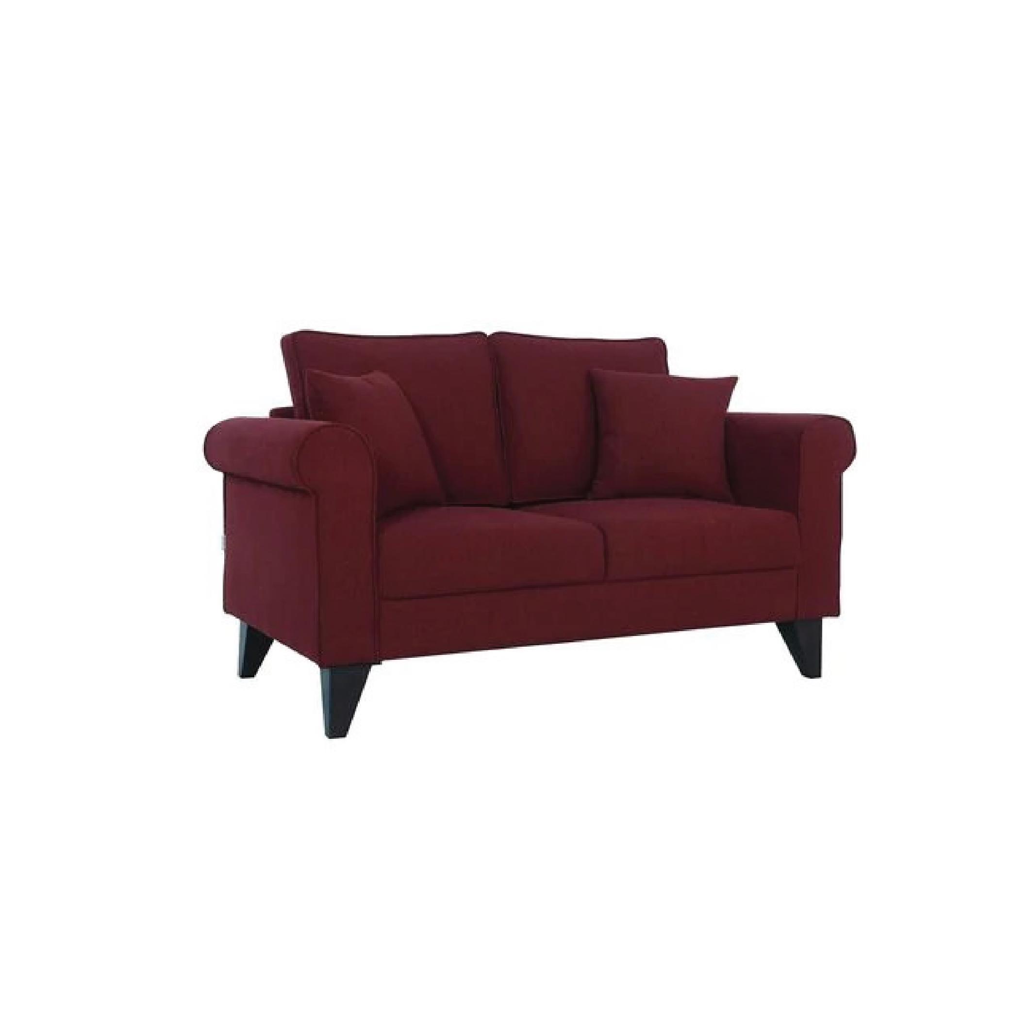 Sarno Two Seater Sofa in Garnet Red Colour