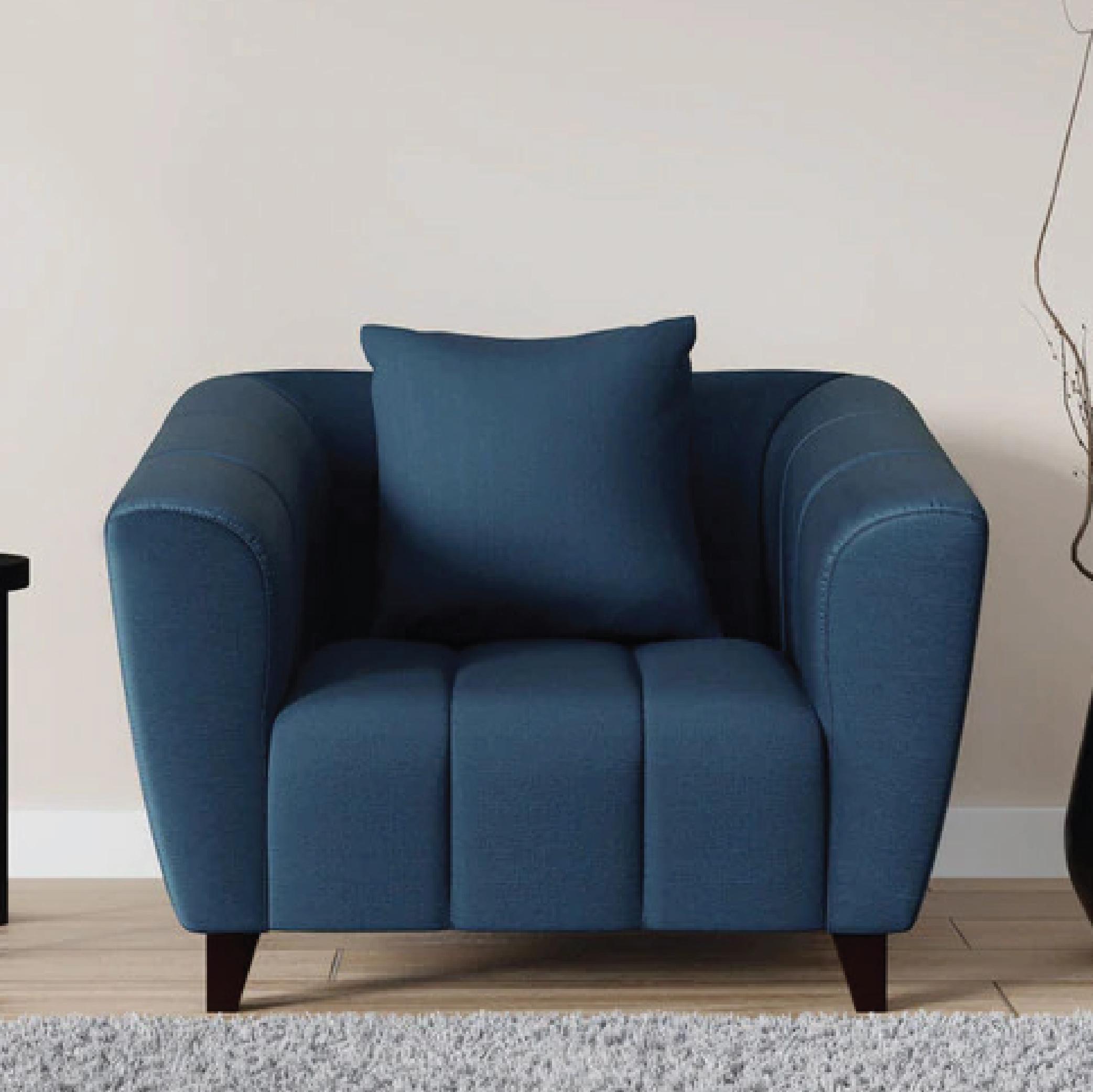 Bobbio One Seater Sofa in Blue Colour