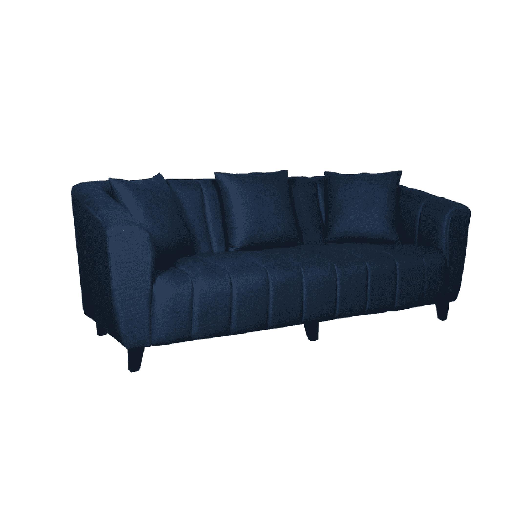 Bobbio Three Seater Sofa in Blue Colour