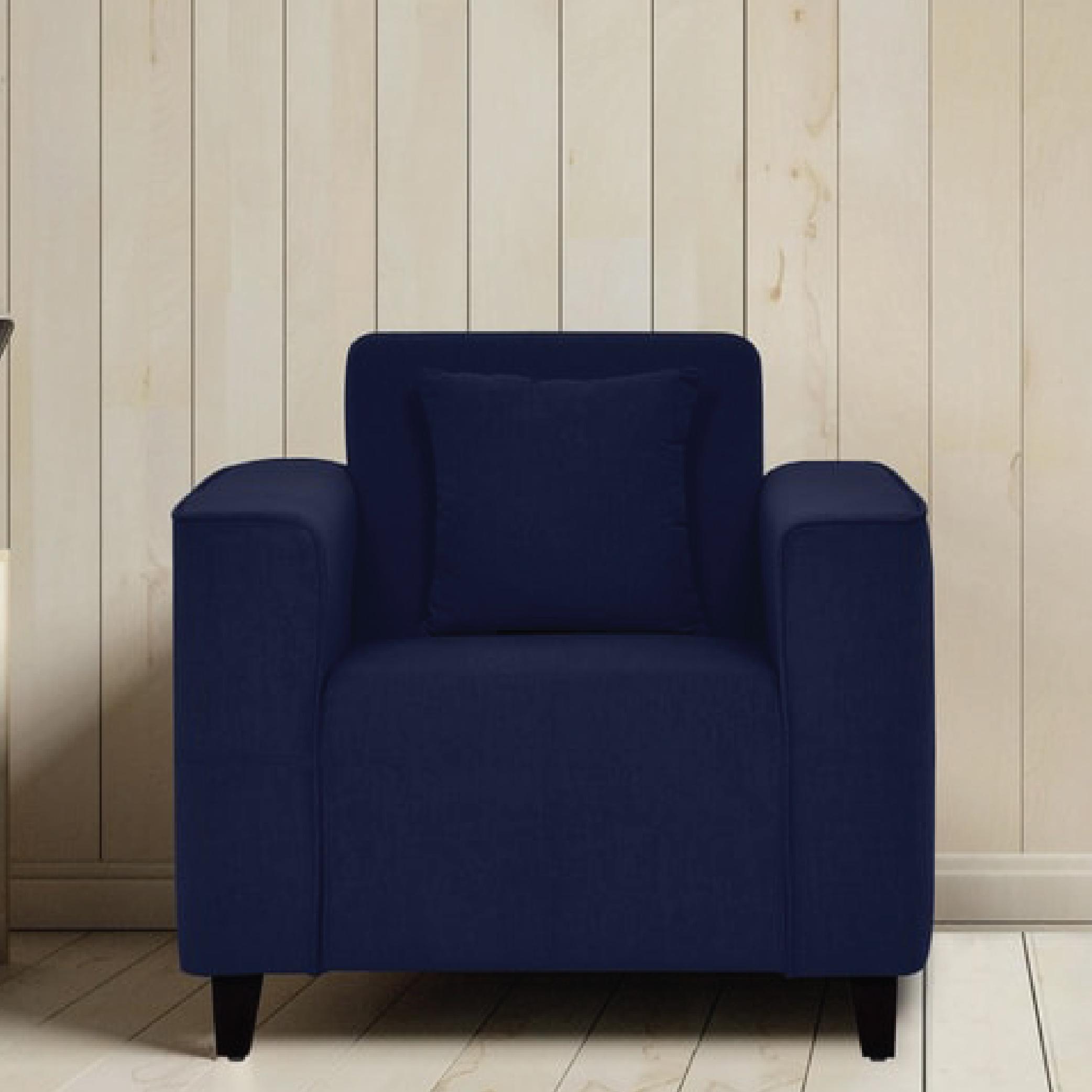 Faenza One Seater Sofa in Navy Blue Colour