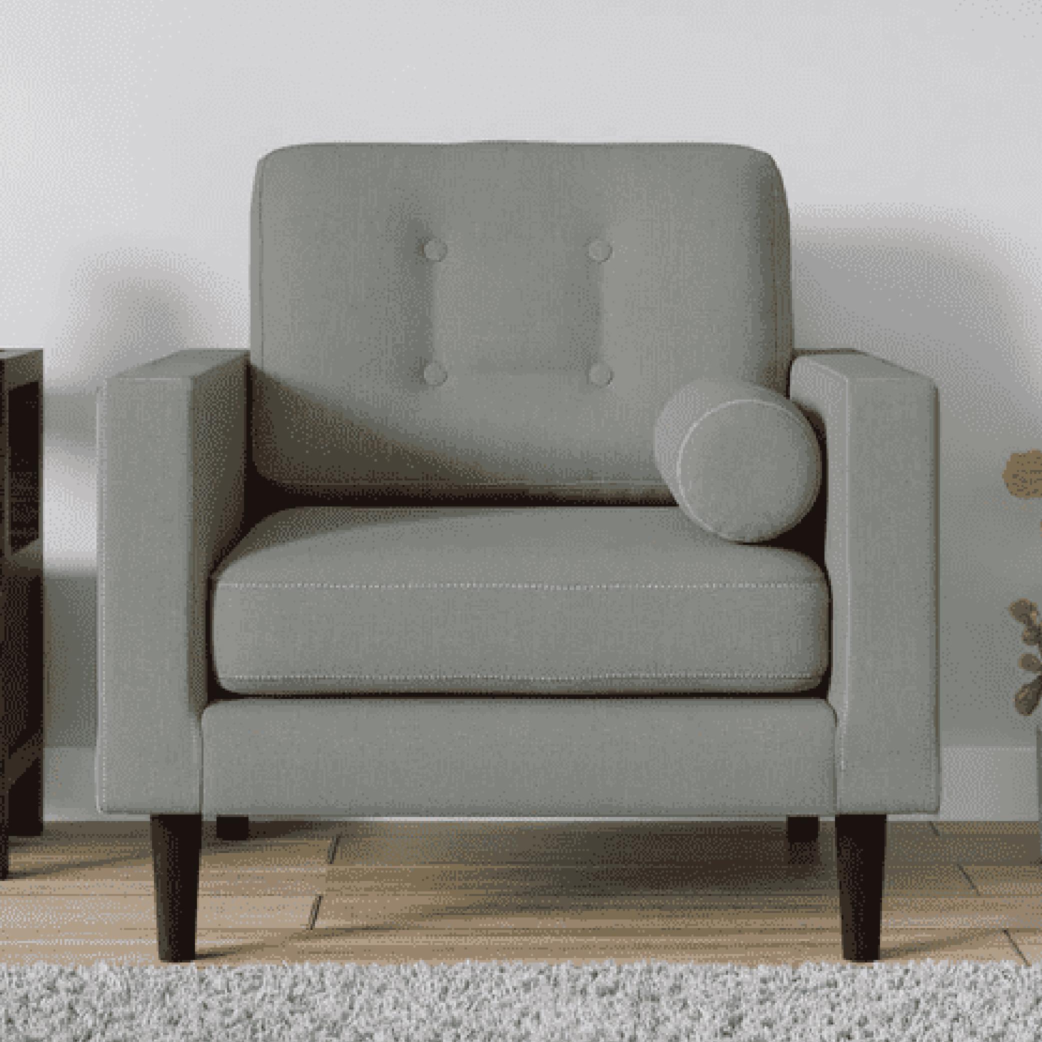 Forli One Seater Sofa in Ash Grey Colour