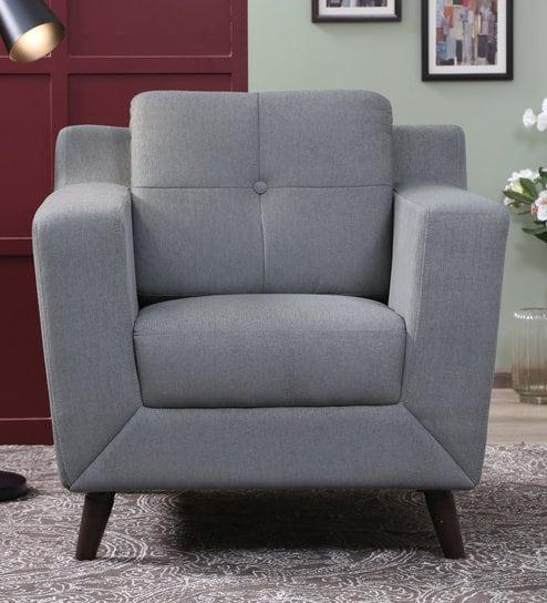 Nocera One Seater Sofa in Steel Grey Colour