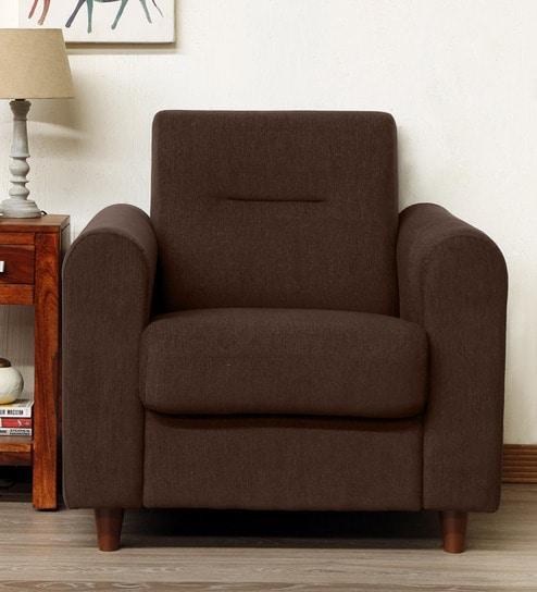 Nola One Seater Sofa in Chestnut Brown Colour