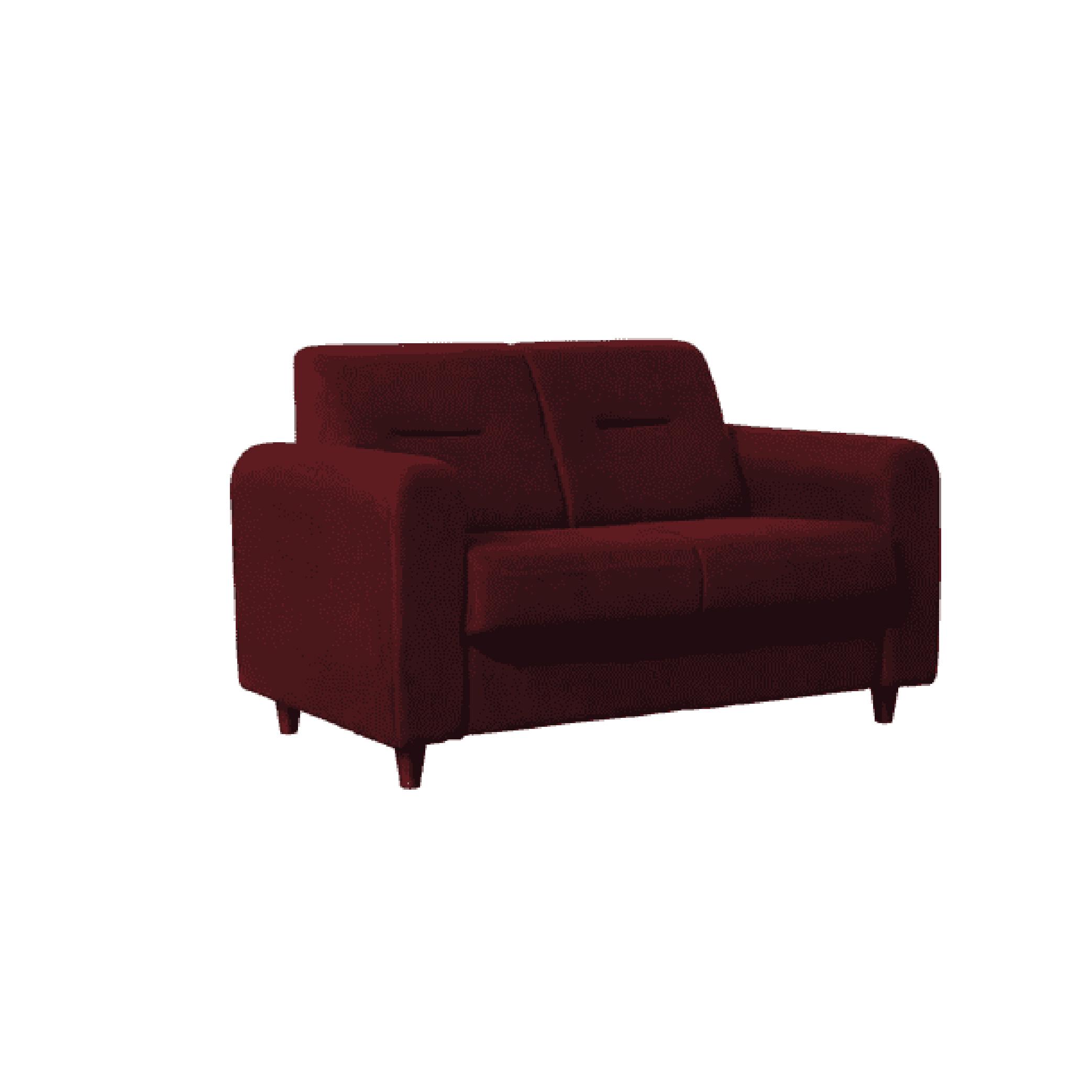 Nola Two Seater Sofa in Garnet Red Colour