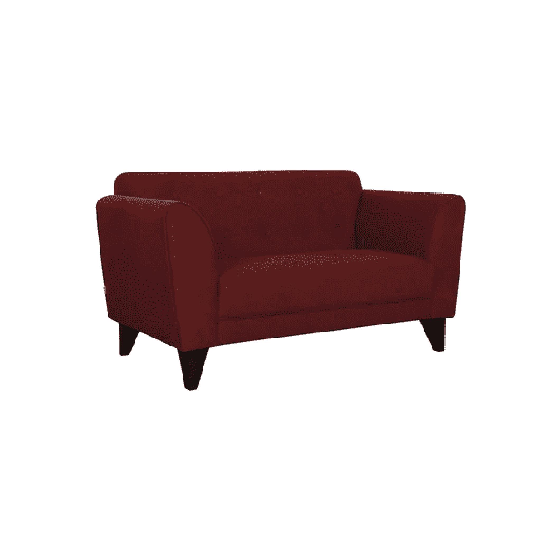 Ortici Two Seater Sofa in Garnet Red Color
