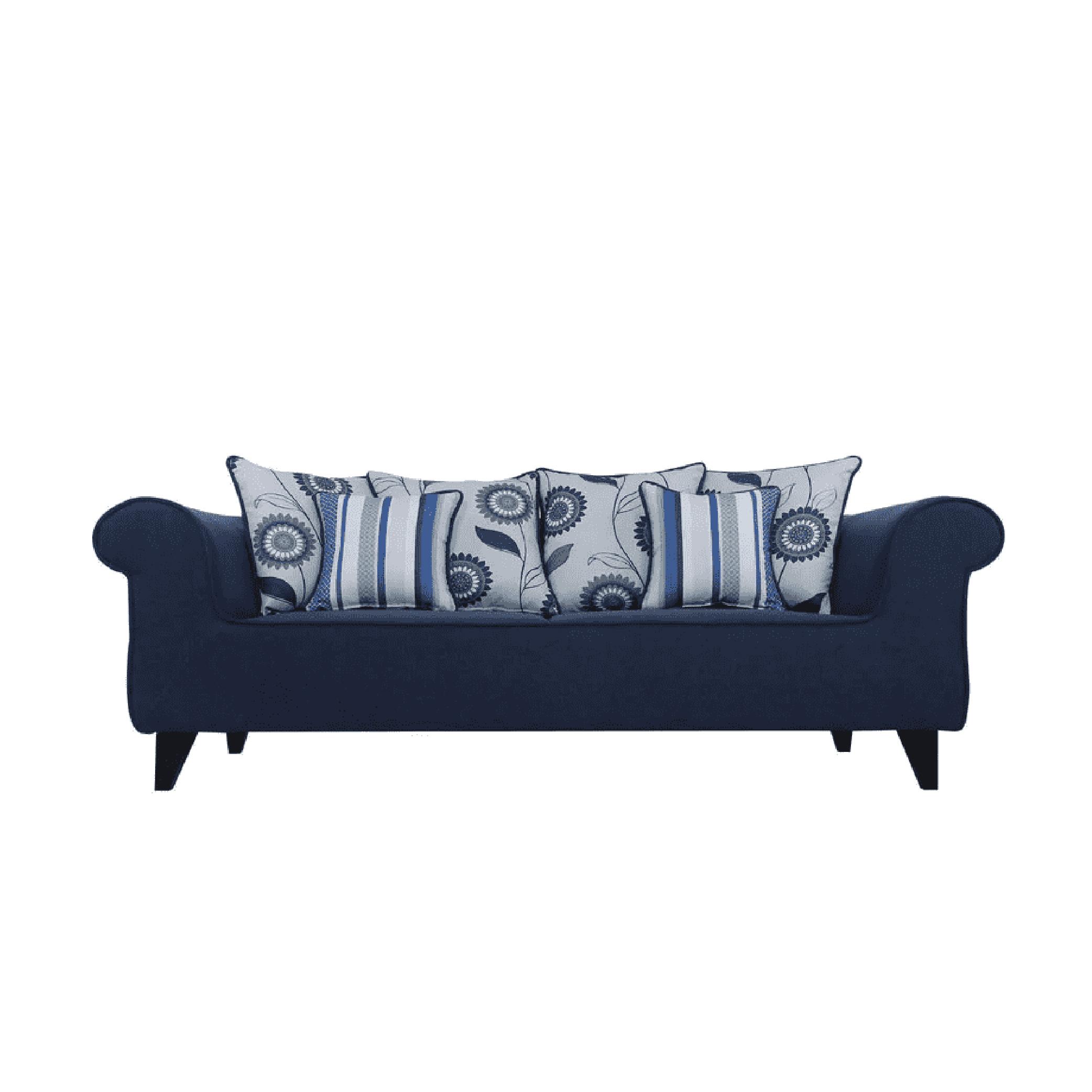 Salerno Three Seater Sofa in Navy Blue Colour