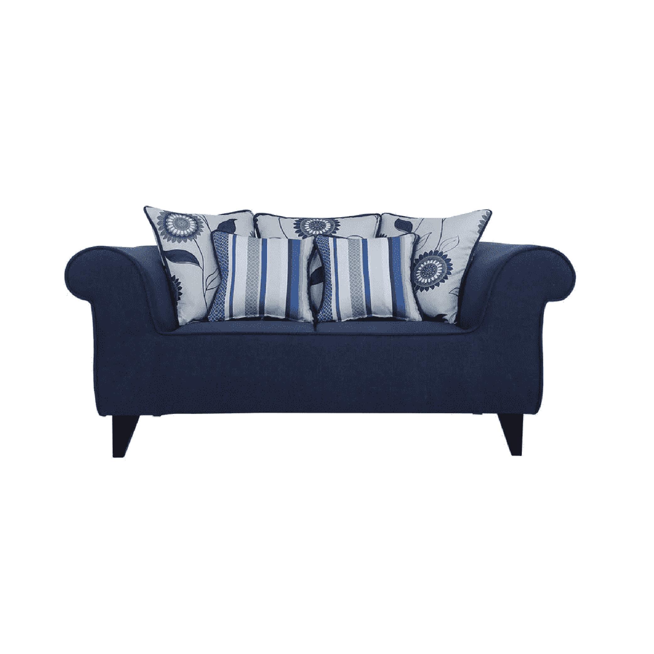 Salerno Two Seater Sofa in Navy Blue Colour