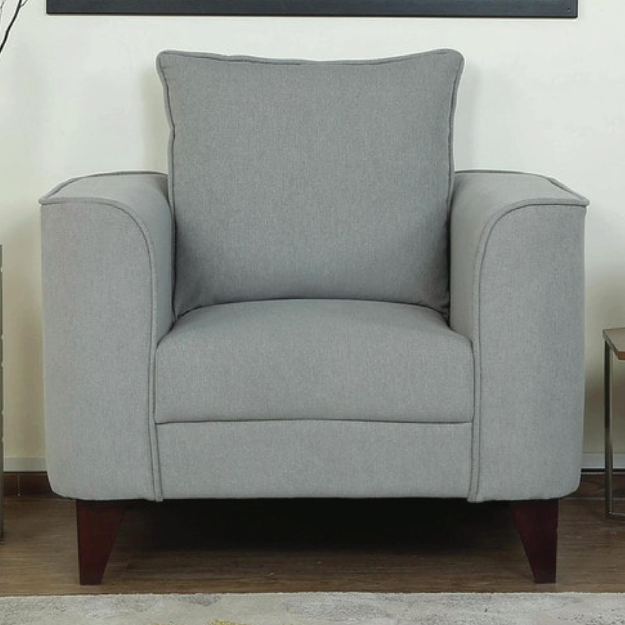 Sessa One Seater Sofa in Ash Grey Colour