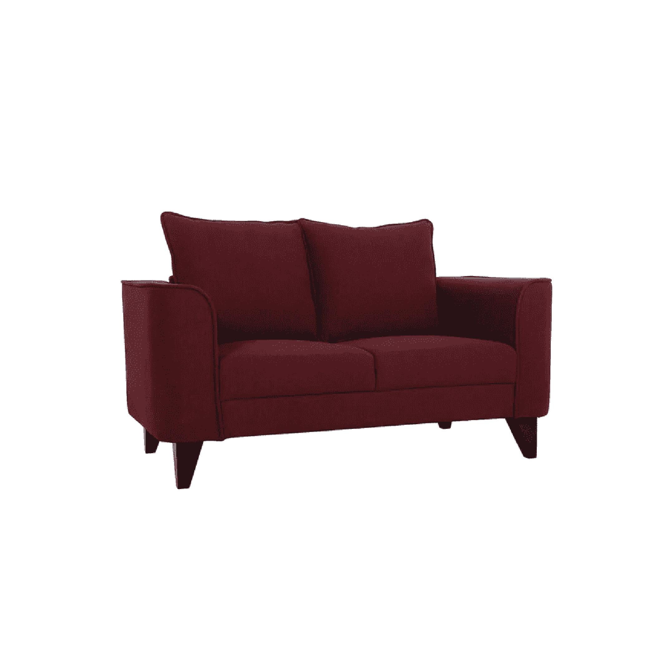Sessa Two Seater Sofa in Garnet Red Colour