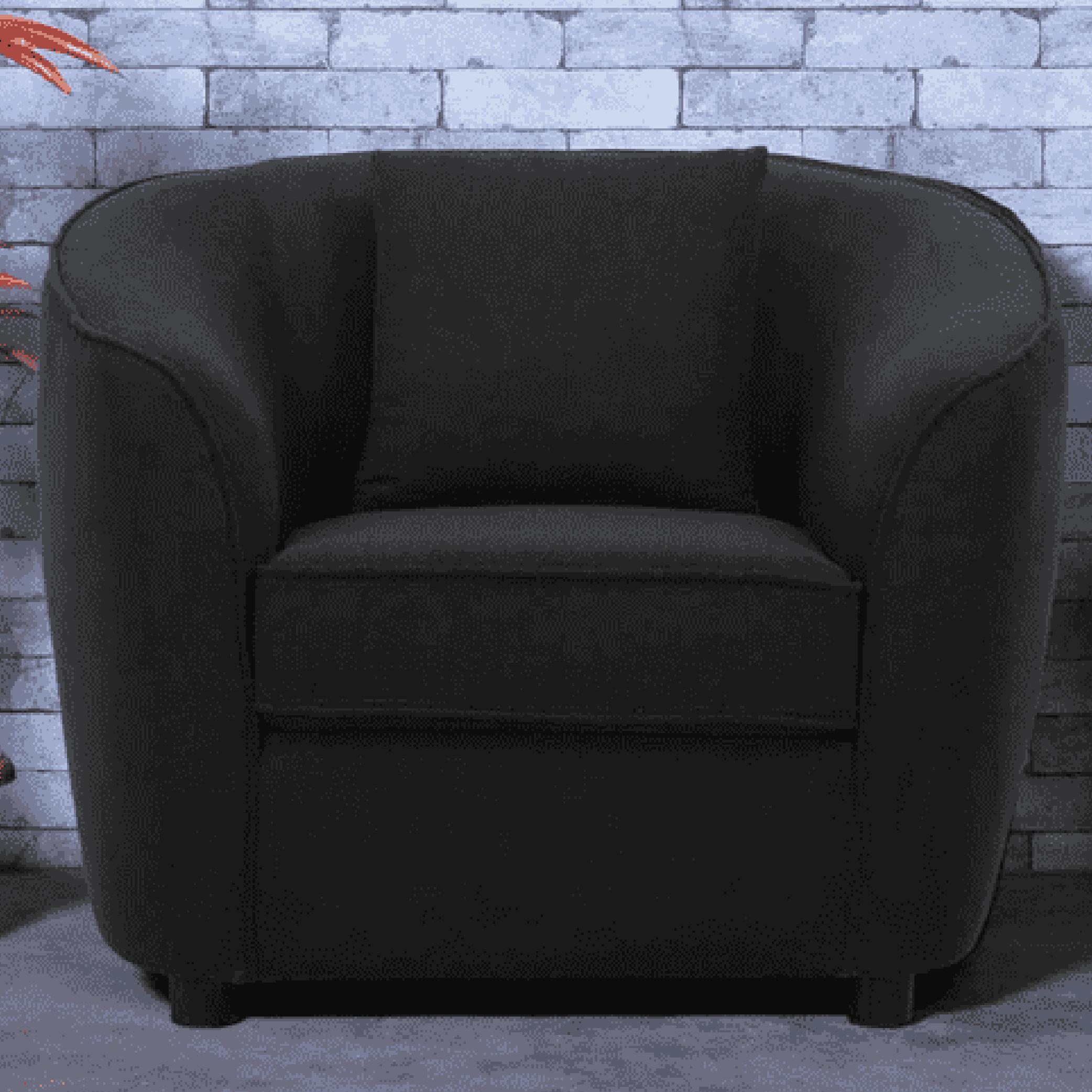 Ziata One Seater Sofa in Grey Colour