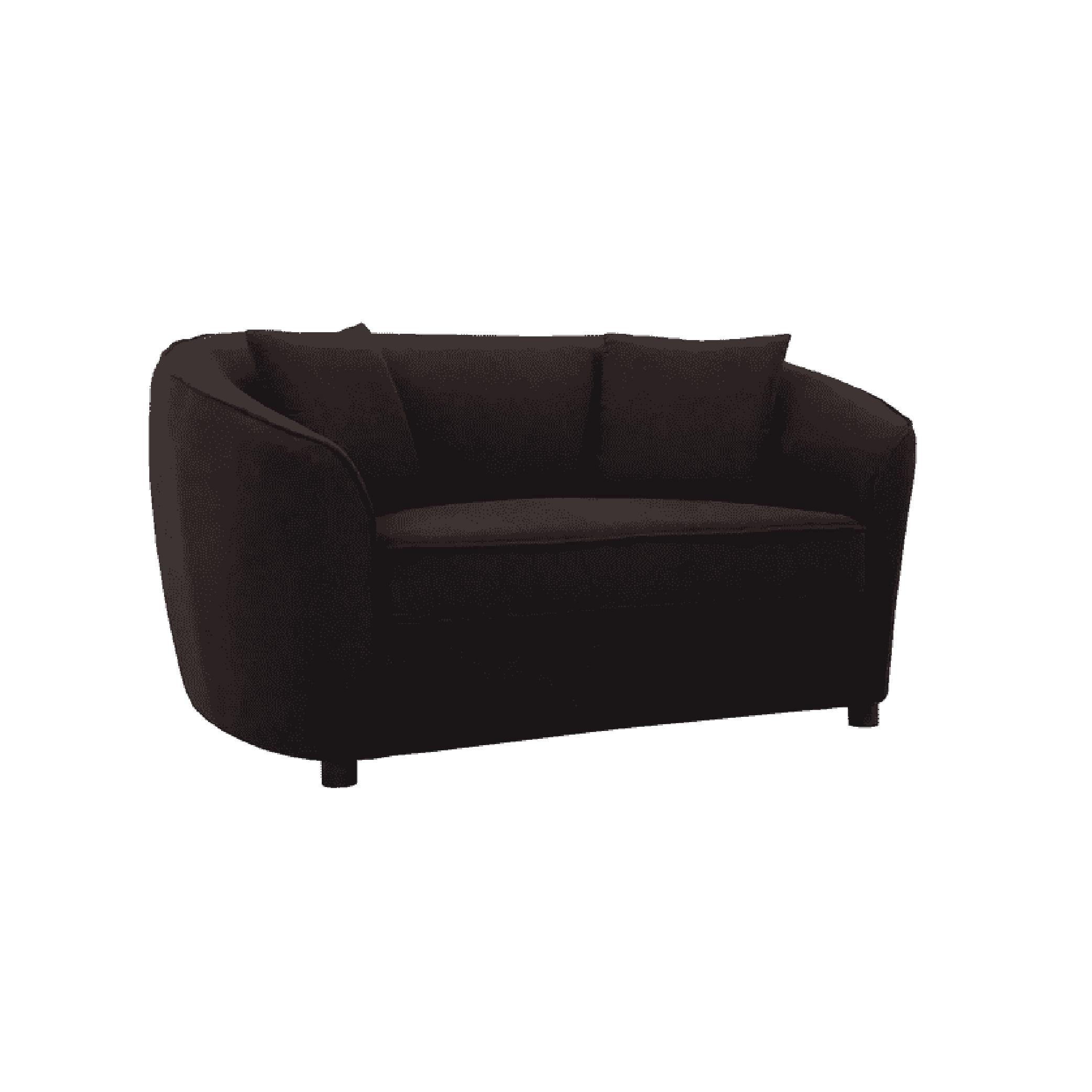 Ziata Two Seater Sofa in Charcoal Grey Colour