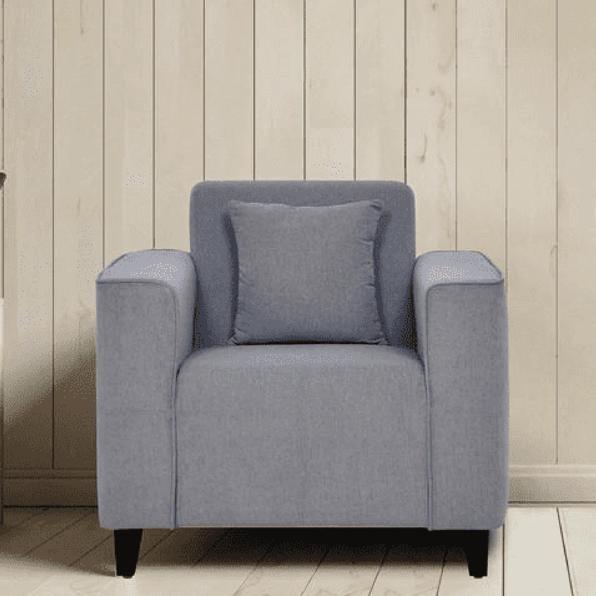 Faenza one Seater Sofa in Ash Grey Colour