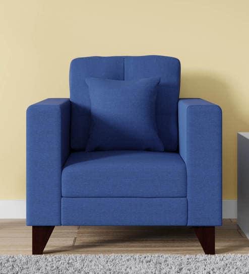 Inferio One Seater Sofa in Denim Blue Colour