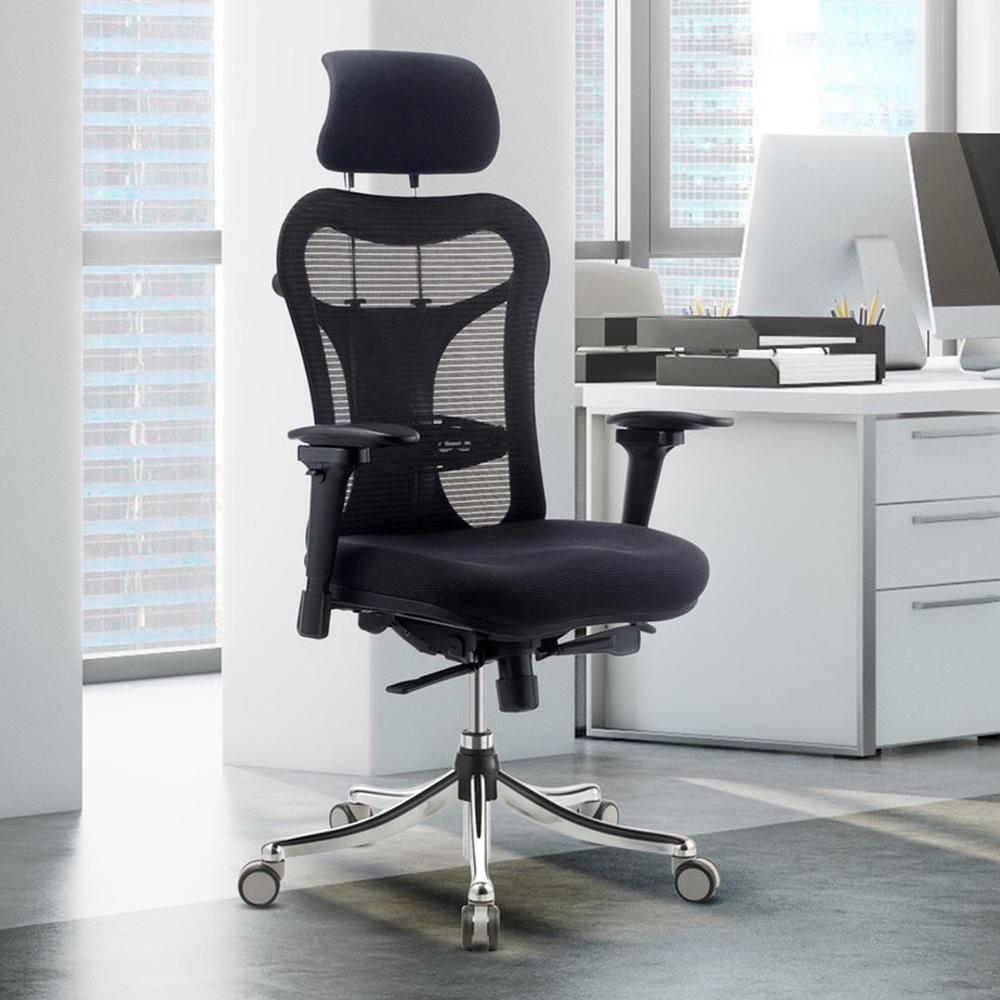 Roma High Back Ergonomic Chairs In Black Colour