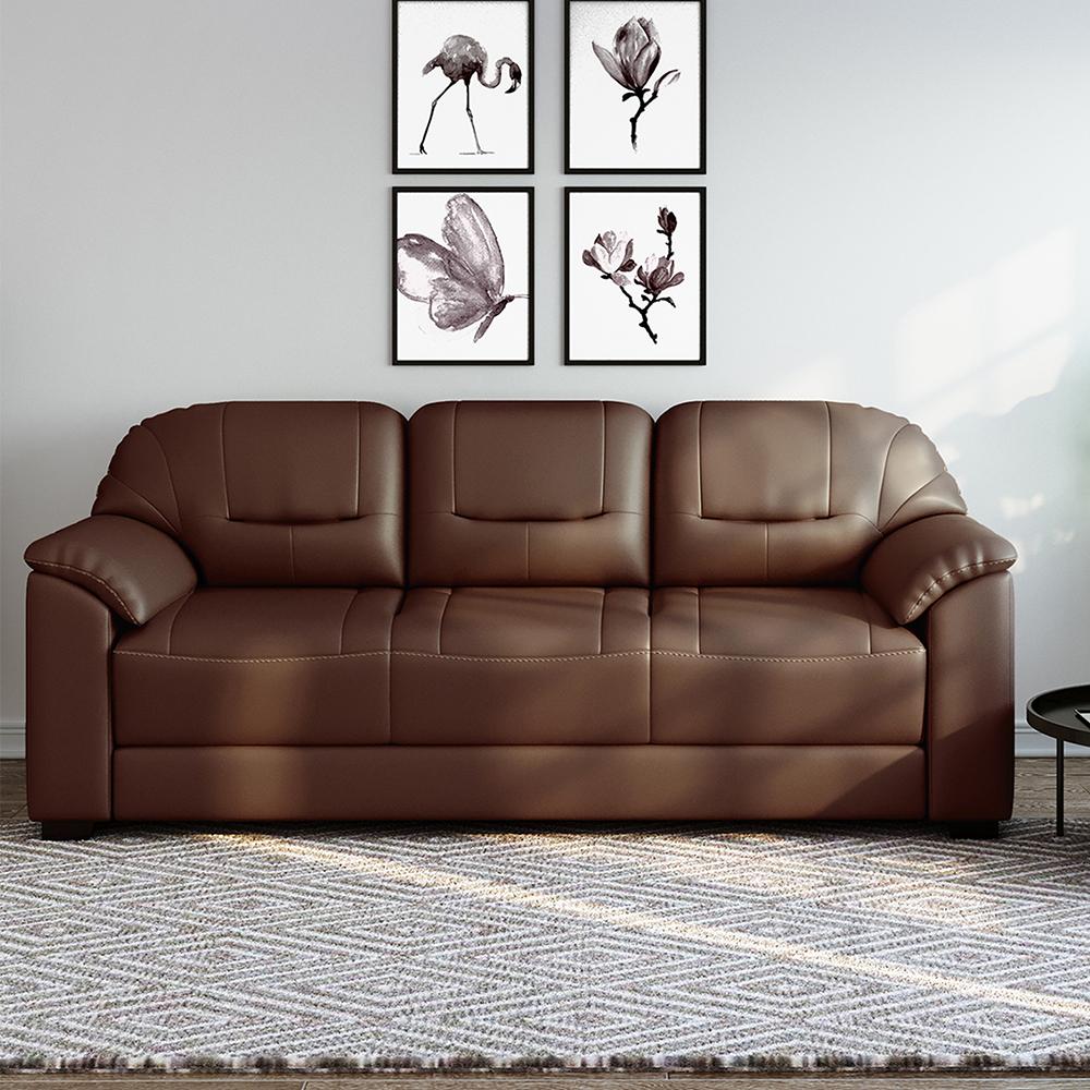 Josue Leatherette Three Seater Sofa  