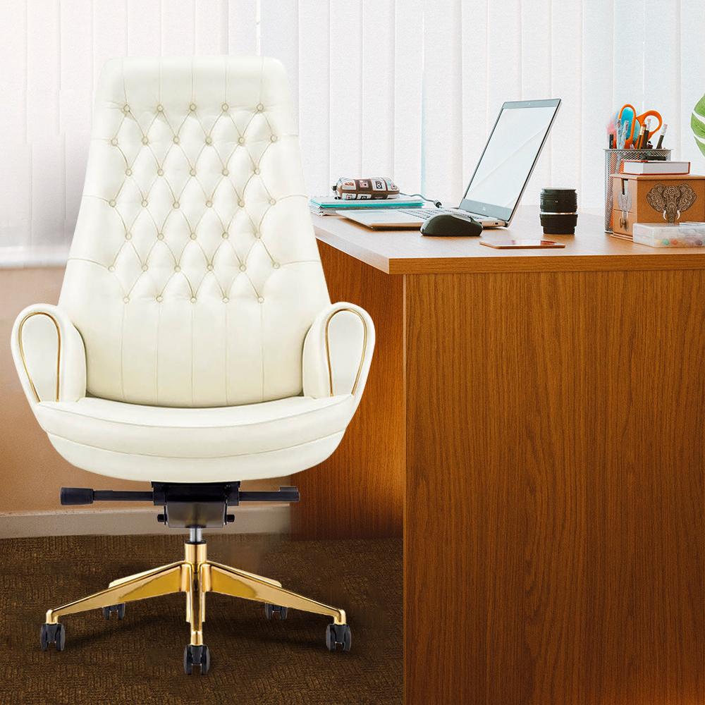 Riley High Back Executive Chair in White Colour