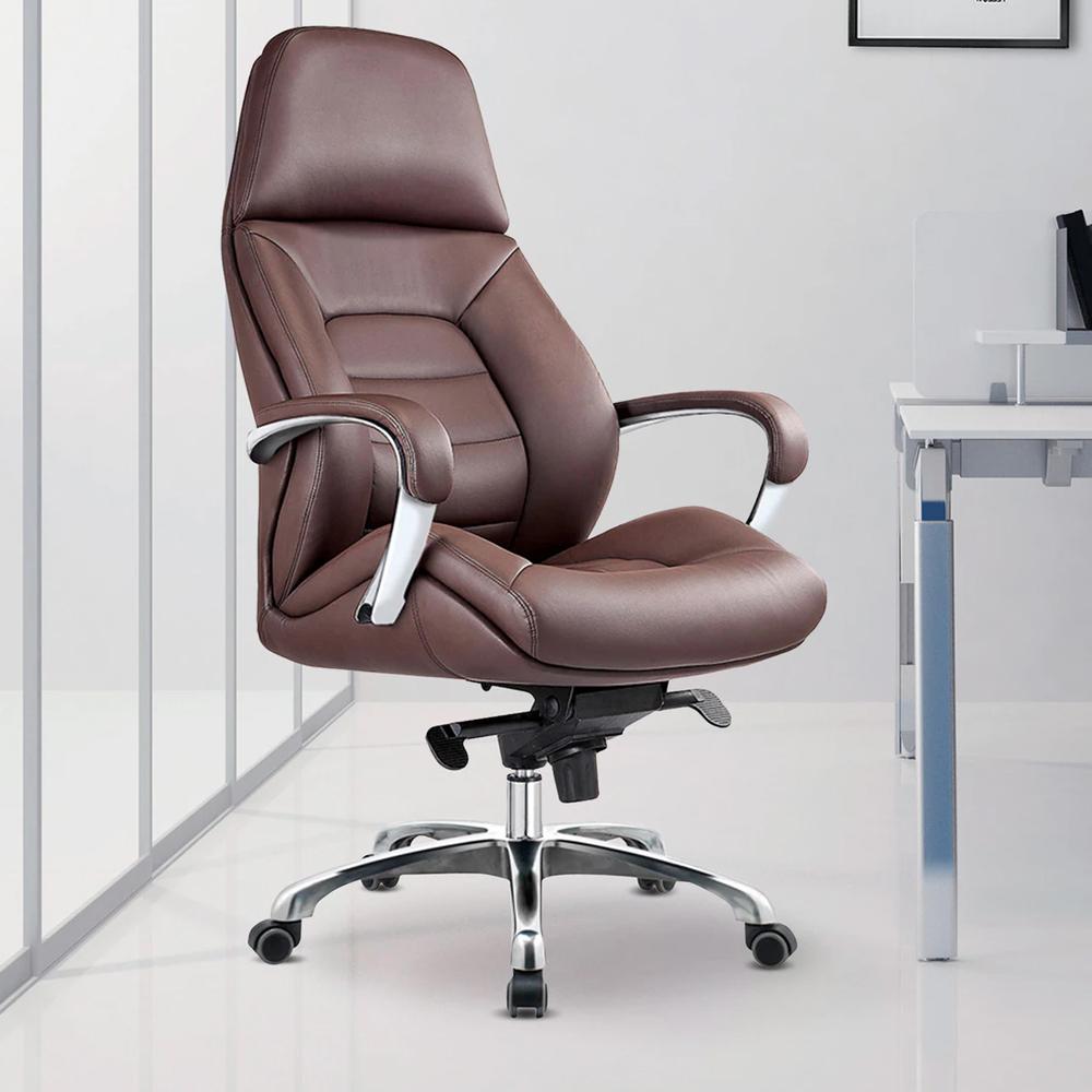 Valey High Back Executive Chair in Brown Colour