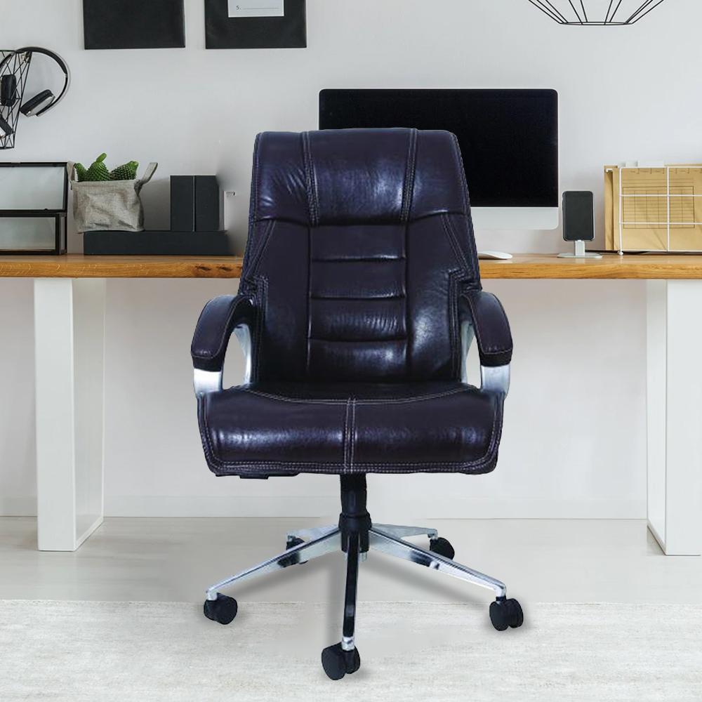 Sienna High Back Leatherette Executive Chair in Black Colour