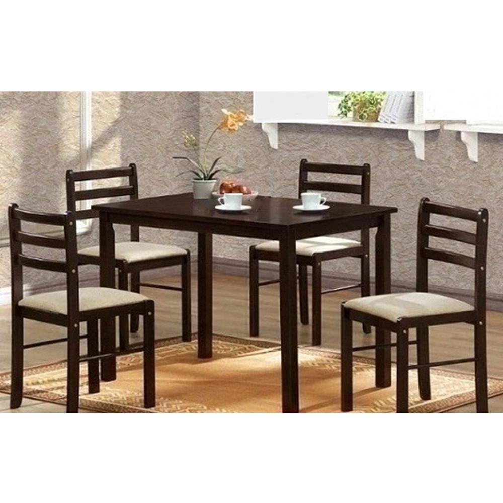 Layla 1+4 Solid Wood Dining Set
