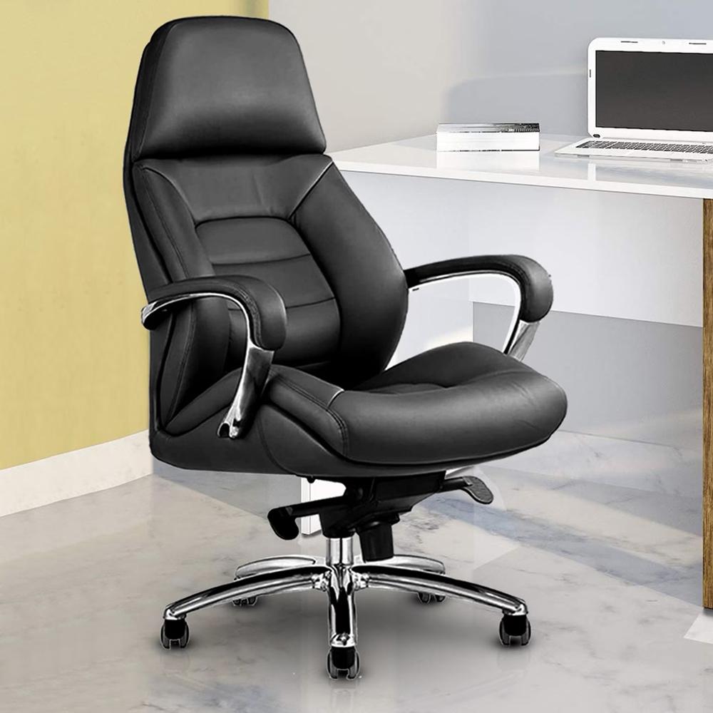 Oakley High Back Leatherette Executive Chair in Black Colour