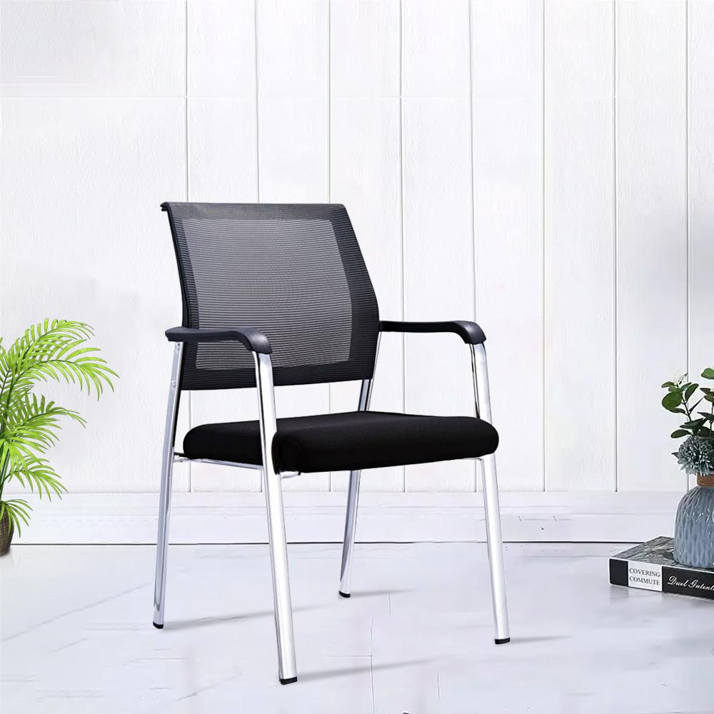 Felope Low Back Visitor Chair in Black Colour
